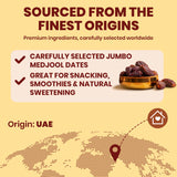 Nutty Gritties Medjool Dates | Large, Soft & Naturally Sweet | Pack of 5 x 350g Each - 1.75Kg
