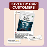 Nutty Gritties Ajwa Dates | Naturally Sweet, Soft Texture | Pack of 5 x 350g Each - 1.75Kg