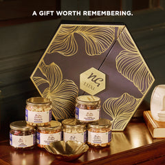 Nutty Gritties LUXE EDITION | Luxury Dry Fruit Gift Hamper with Brass-Finish Bowl