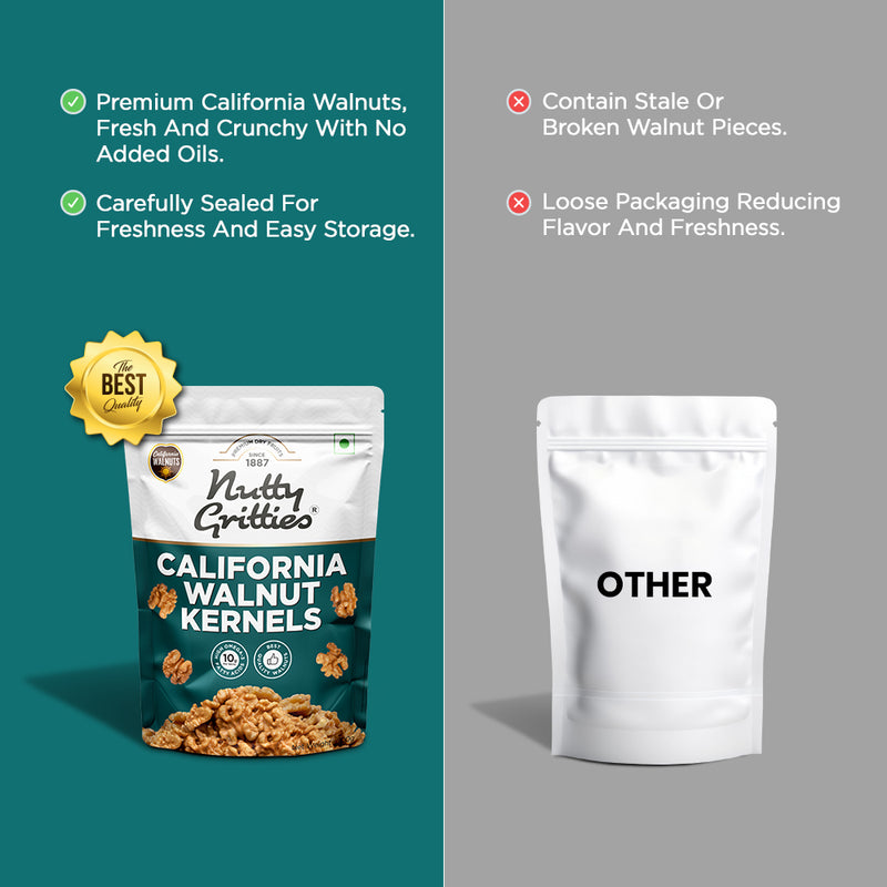 California Walnut Kernels 800gm (Pack of 4 x 200gm)