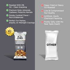 Smoked Cocktail Mixed Nuts | Smoked Flavour Almonds, Cashews & Pistachios | 40 g