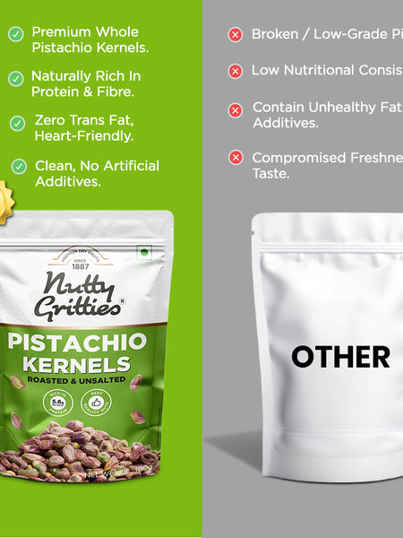 Roasted Unsalted Pistachio Kernels | 100 g