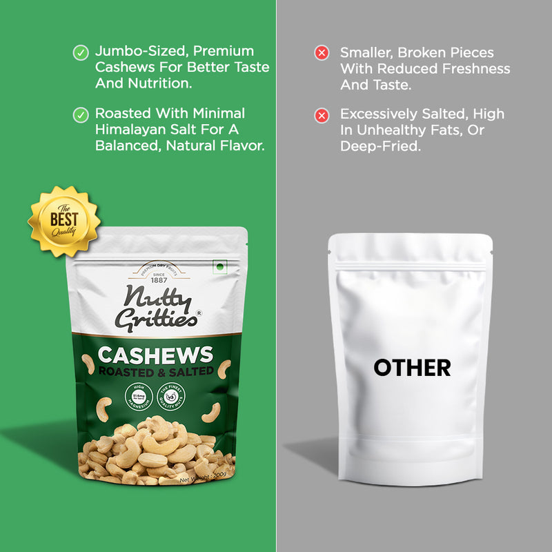 Roasted Salted Jumbo W240 Cashews | 200 g