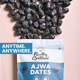 Nutty Gritties Ajwa Dates | Naturally Sweet, Soft Texture | Pack of 2 x 350g Each - 700g