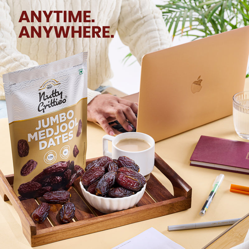 Nutty Gritties Medjool Dates | Large, Soft & Naturally Sweet | No Added Sugar | 350g