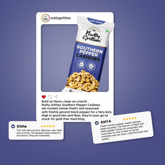 Southern Pepper Cashews | Black Pepper Flavoured Roasted Cashews | 40 g