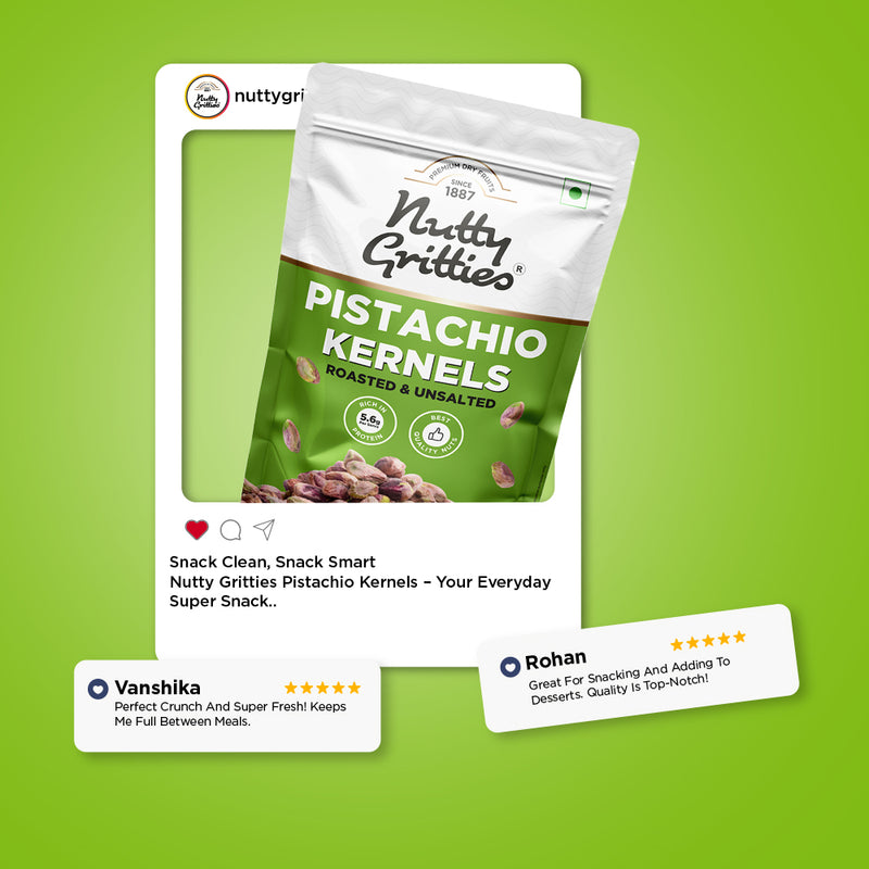 Roasted Unsalted Pistachio Kernels | 100 g