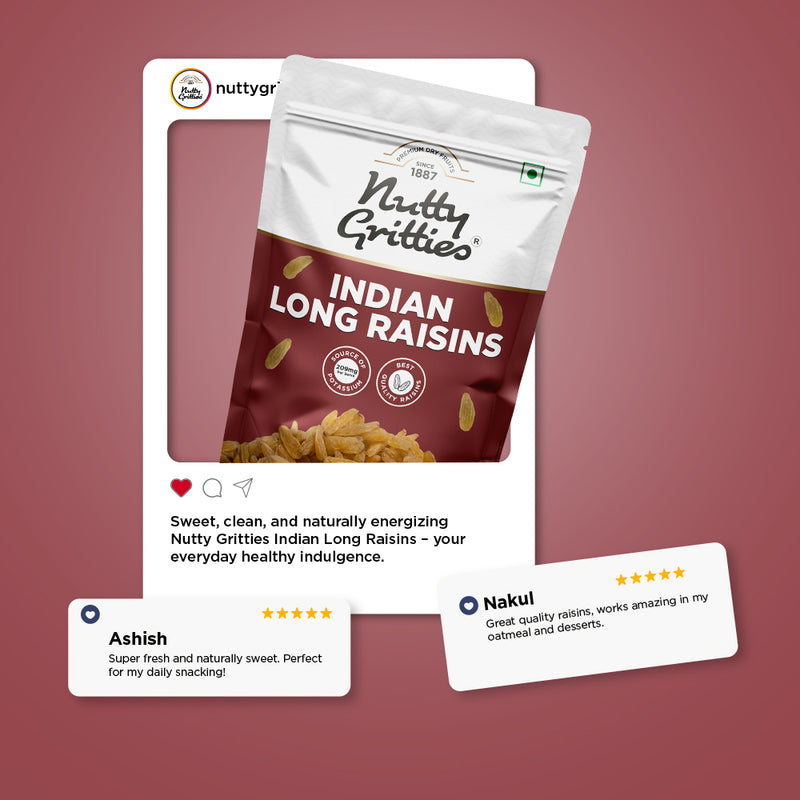 Indian Long Raisins | Naturally Sweet & Fruity | 200 g