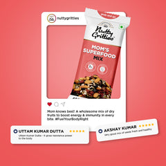 Mom’s Superfood Mix | Nuts, Seeds & Dried Berries | Grab & Go Pack | 28 g