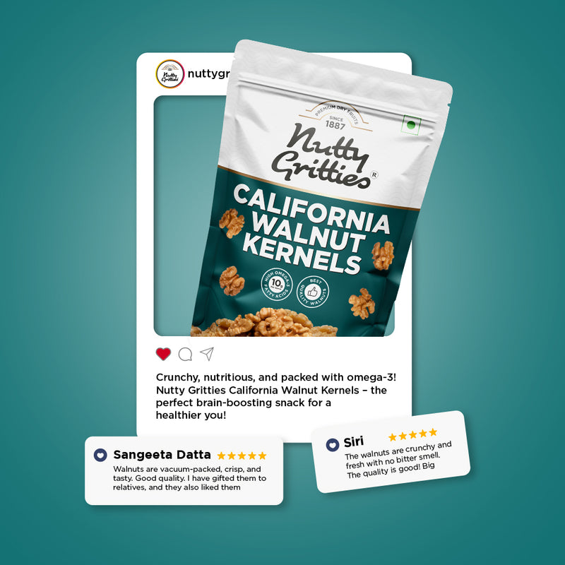 California Walnut Kernels 800gm (Pack of 4 x 200gm)