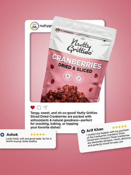 Cranberries Dried & Sliced - 200g