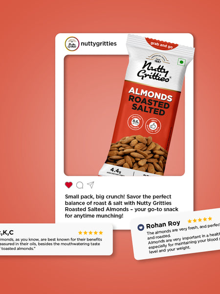 California Almonds Roasted, Lightly Salted (Pack of 6x40g each) - 240g