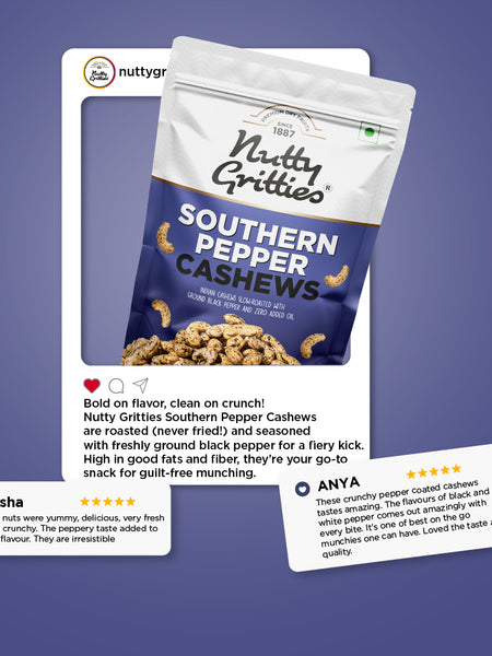 Southern Pepper Cashew Zero Breakage Nuts - 200g