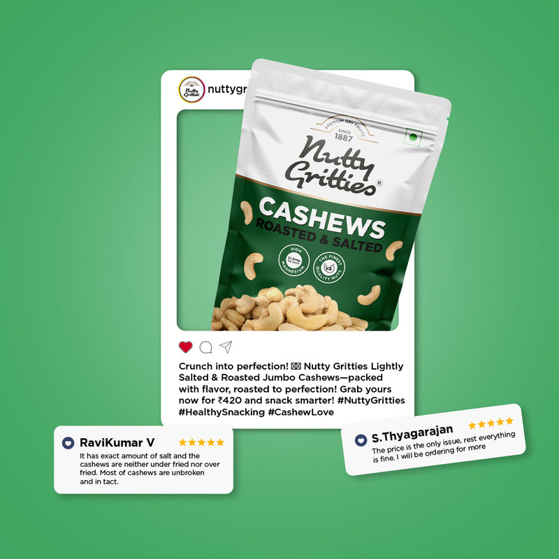 Roasted Salted Jumbo W240 Cashews | 200 g