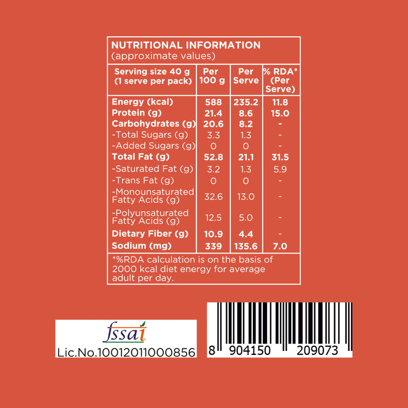 California Almonds Roasted, Lightly Salted (Pack of 6x40g each) - 240g