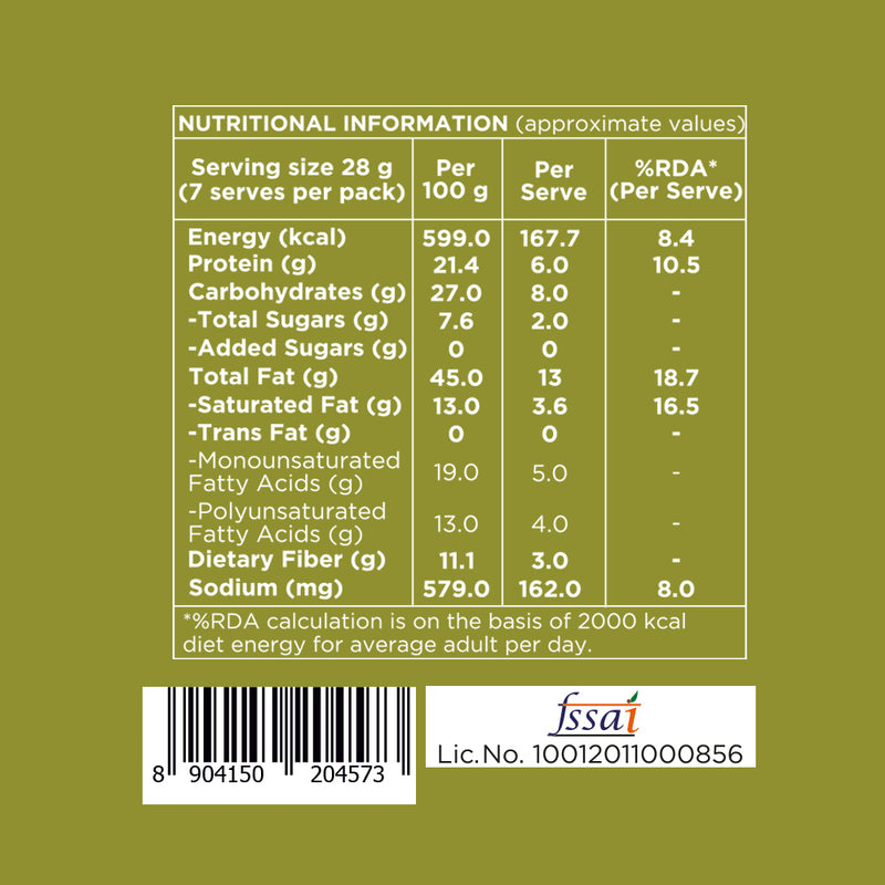 California Pistachios Roasted & Lightly salted (Pack of 4 x 200g  Each) -800g