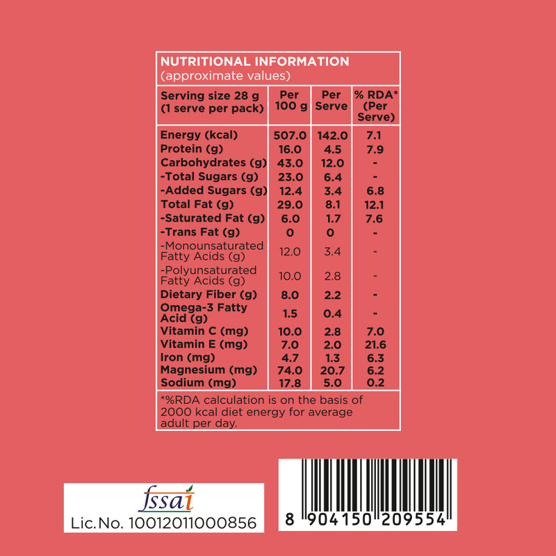 Mom’s Superfood Mix | Nuts, Seeds & Dried Berries | Grab & Go Pack | 28 g