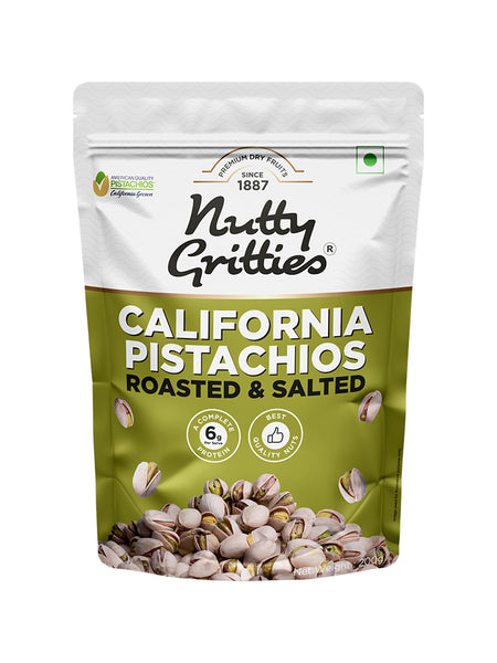 California Pistachios Roasted & Lightly salted (Pack of 4 x 200g  Each) -800g