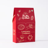 Nutty Gritties Celebrating Traditions Premium Gift Box | Gourmet Nuts, Dry Fruits & Better-for-You Snacks | Festive & Corporate Gift Hamper 206g