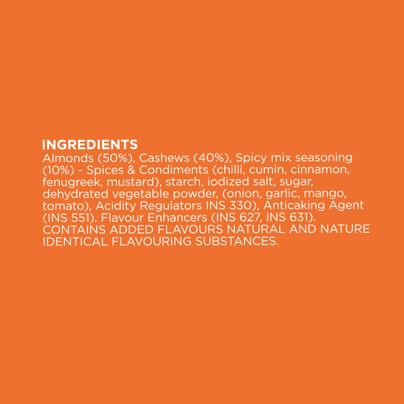 Fiery Indian Spiced  Almonds & Cashews 180g