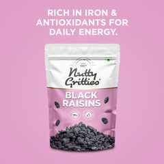 Black Raisins | Naturally Sweet & Fruity | 200 g