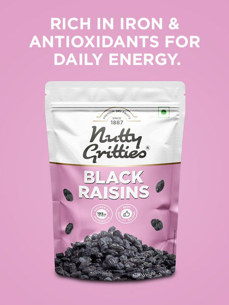Black Raisins | Naturally Sweet & Fruity | 200 g