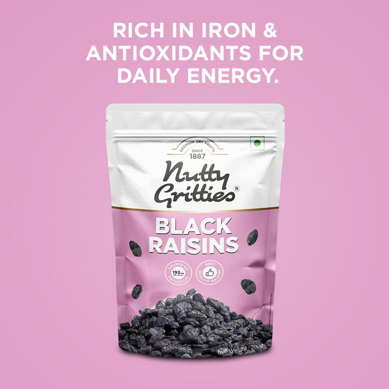 Nutty Gritties Black Raisins 200g
