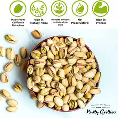 California Pistachios Roasted & Lightly salted (Pack of 2 x 200g Each) - 400g