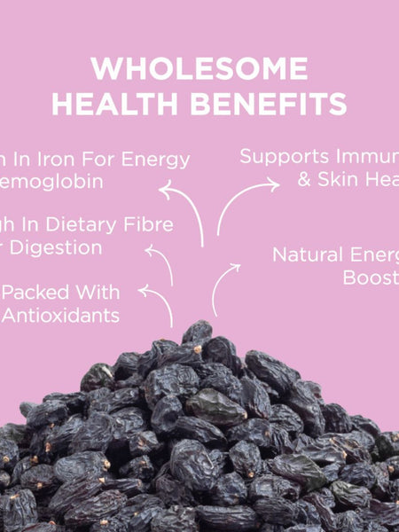 Black Raisins | Naturally Sweet & Fruity | 200 g