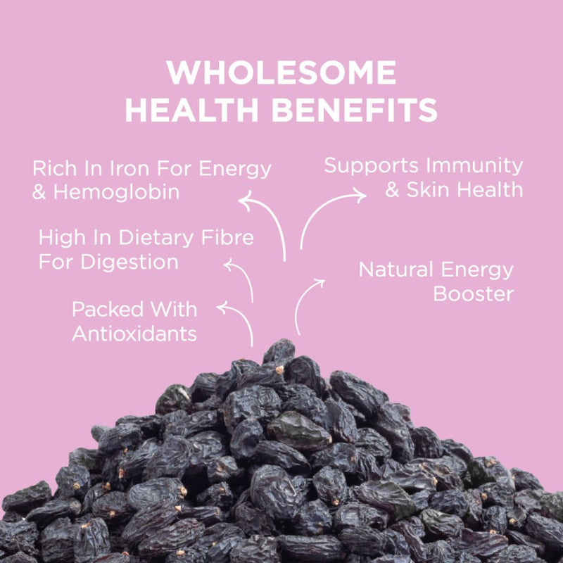 Black Raisins | Naturally Sweet & Fruity | 200 g