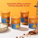 Festive Edition Gift Box – Sustainable Gifting in Premium Reusable Tin Jars (800g)