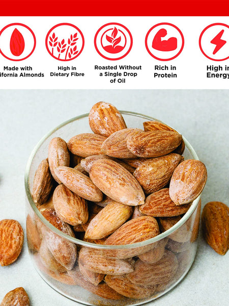 Roasted Salted Almonds (Pack of 2 x 200g Each ) - 400g