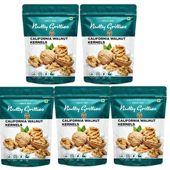 California Walnut Kernels (Pack of 5 x 200 g Each ) - 1kg