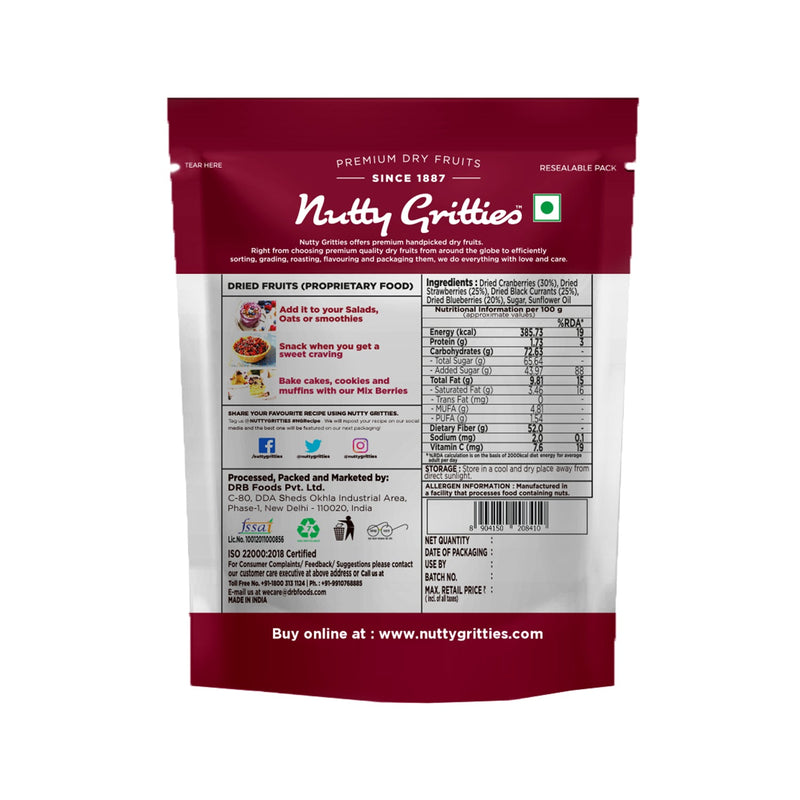 Mix Berries Dried Fruits Berry (Pack of 15 X50g Each) - 750g