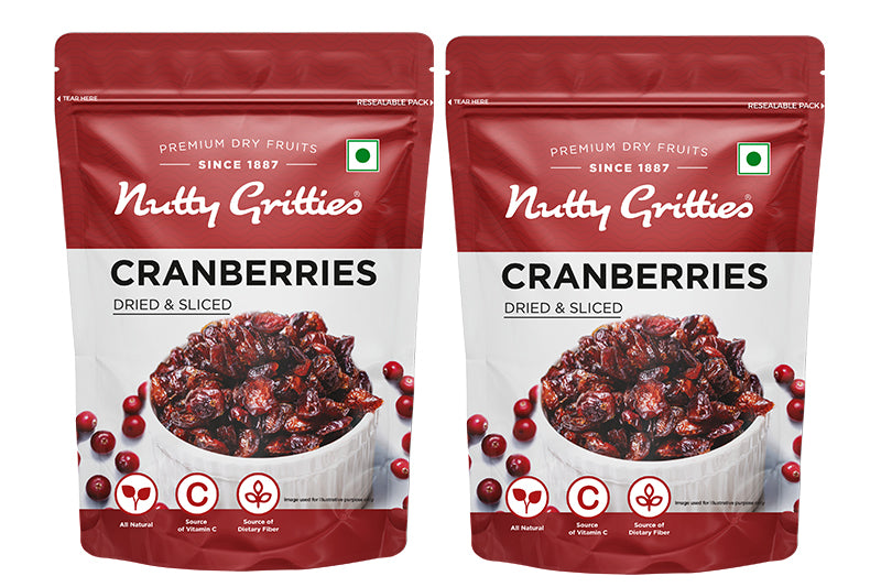 US Dried & Sliced Cranberries 200g ( Pack of 2 )