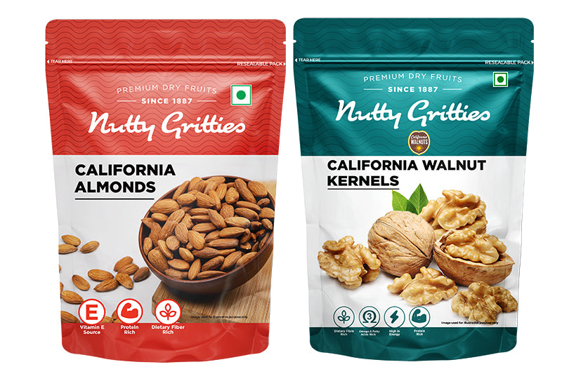 Combo Pack - Californian Walnuts, Almonds - 400g