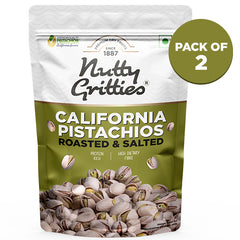 California Pistachios Roasted & Lightly salted (Pack of 2 x 200g Each) - 400g