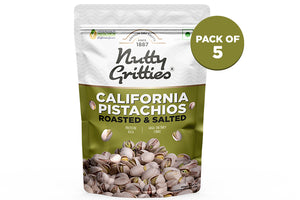 California Pistachios Roasted & Lightly salted (Pack of 5 x 200g  Each) -1 Kg