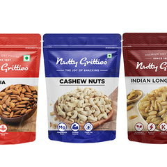 Combo Pack - California Almonds, Cashew Nuts and Long Raisins, 600g