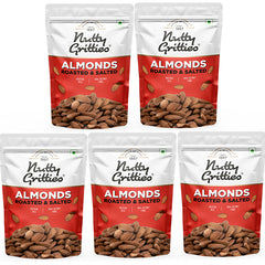 Roasted Salted Almonds (Pack of 5 x 200g Each ) - 1kg