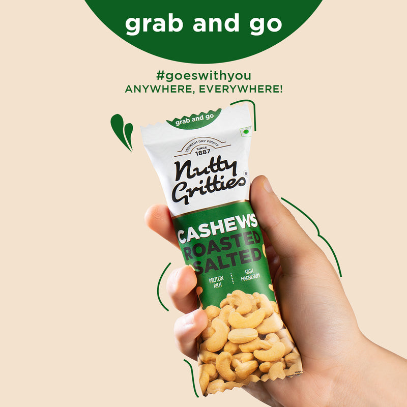 Cashews Roasted, Lightly Salted (Pack 12x40g each) - 480g