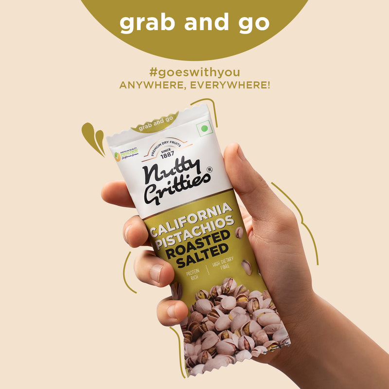 California Pistachios Roasted,  Lightly Salted (Pack of 6 x35g Each) - 210g