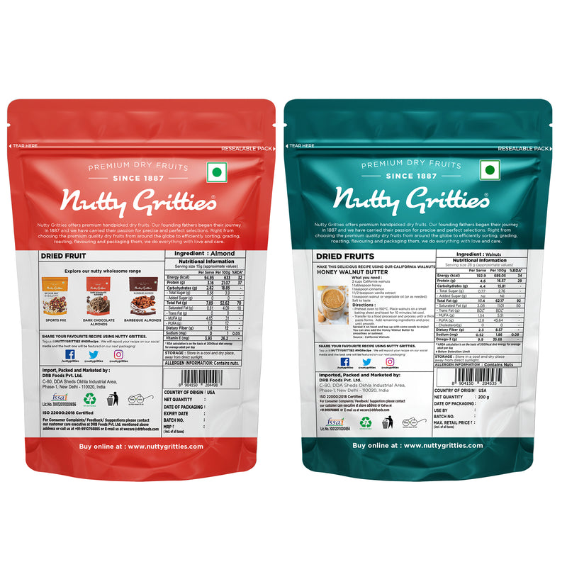 Combo Pack - Californian Walnuts, Almonds - 400g