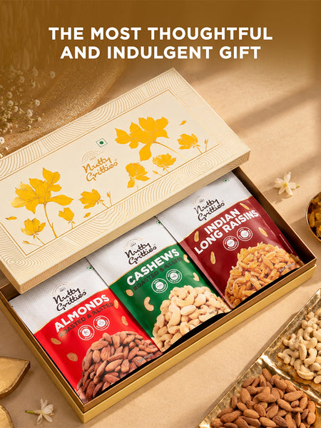 Nutty Gritties Platinum Collection | Exceptional Roasted & Salted Nuts | Gift Box | 600g
