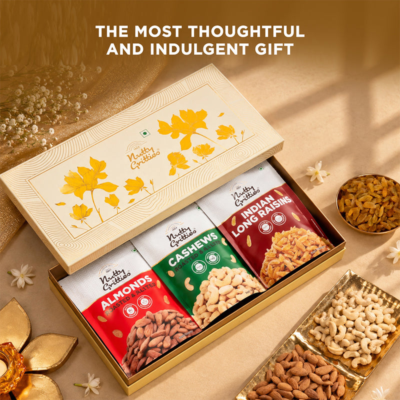 Nutty Gritties Platinum Collection | Exceptional Roasted & Salted Nuts | Gift Box | 600g