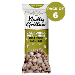 California Pistachios Roasted,  Lightly Salted (Pack of 6 x35g Each) - 210g