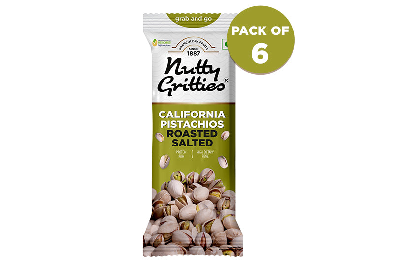 California Pistachios Roasted,  Lightly Salted (Pack of 6 x35g Each) - 210g