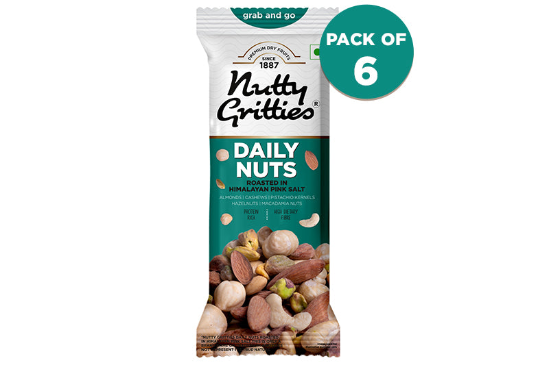 Daily Nuts Roasted in Himalayan Pink Salt  (Pack of  6, 35g each)