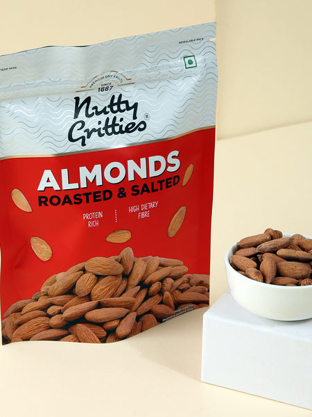 Roasted Salted Almonds (Pack of 5 x 200g Each ) - 1kg