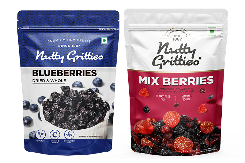 Mix Berries, Dried Blueberries Combo pack - 350g